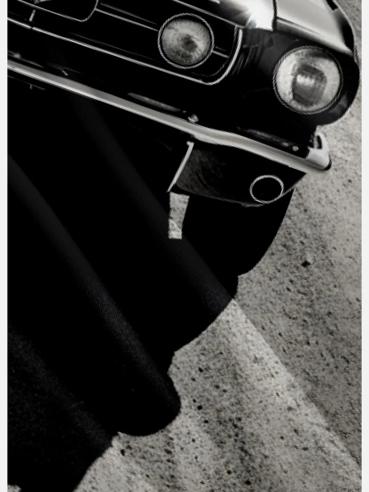 Men's Black and White Mustang in the Desert Short Sleeve Shirt