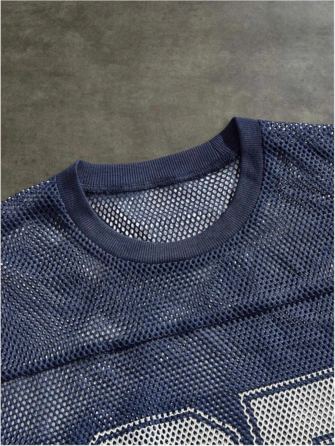 Men's Number Print Jersey Shirt Crew Neck Short Sleeve Mesh Tee Tops Casual Football Jersey Shirts