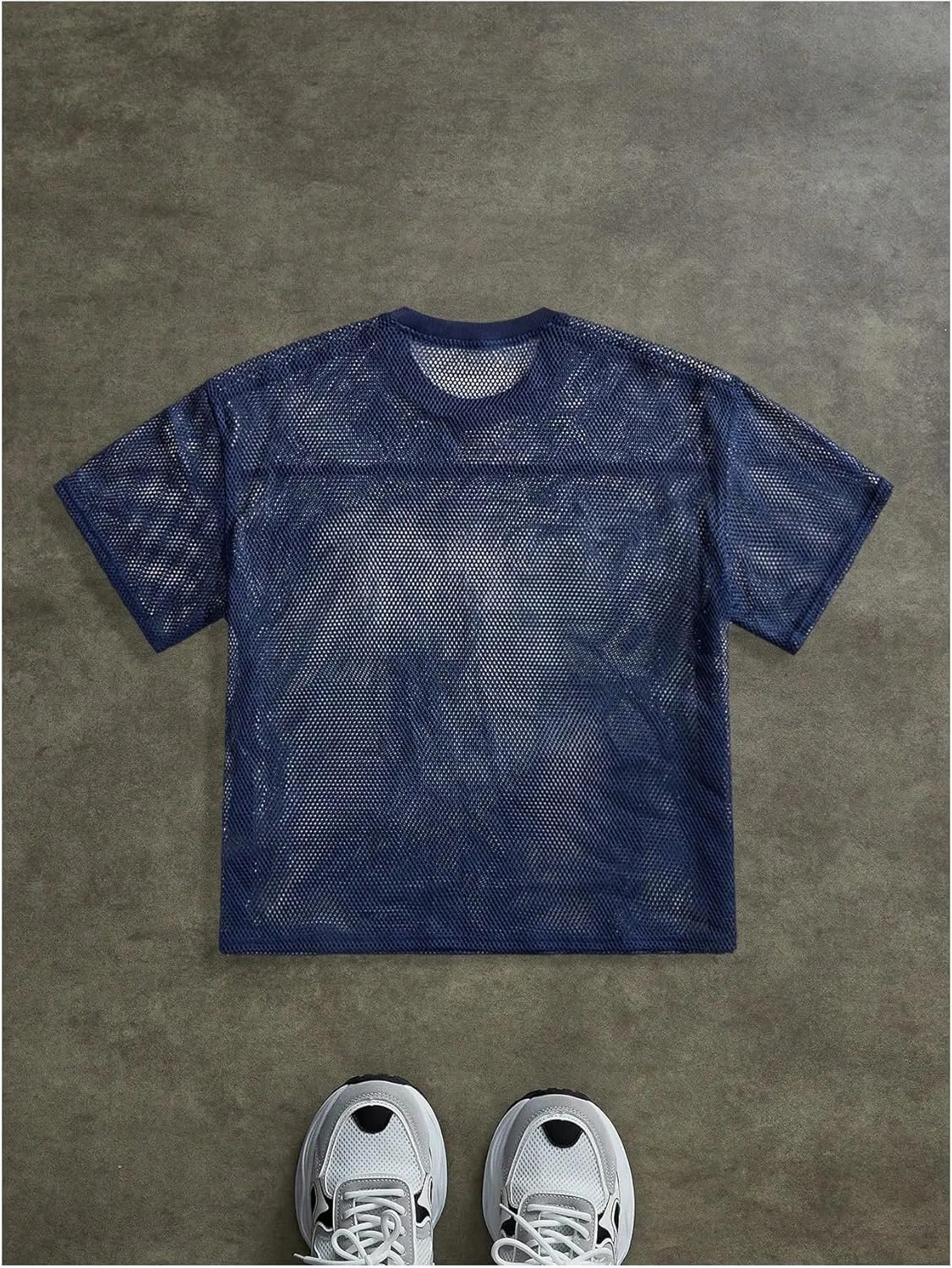 Men's Number Print Jersey Shirt Crew Neck Short Sleeve Mesh Tee Tops Casual Football Jersey Shirts