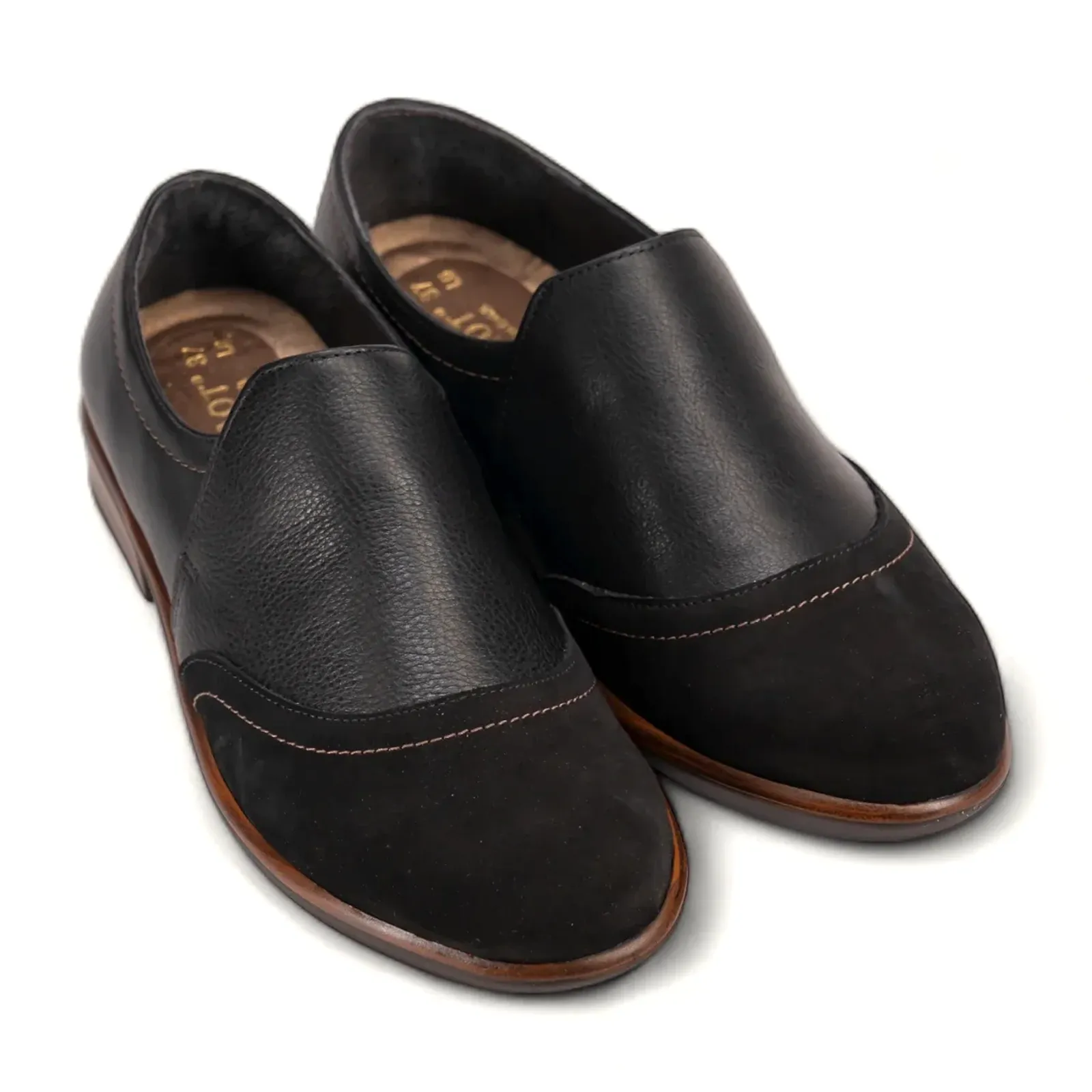 Naot Angin Slip On Loafer (Women) - Black Velvet