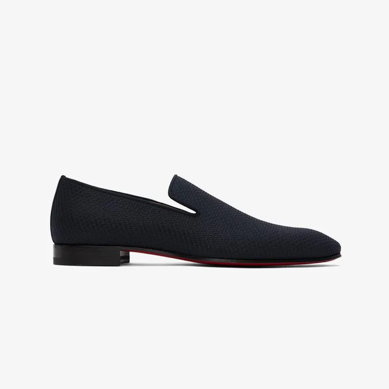Navy Blue Canvas Loafers