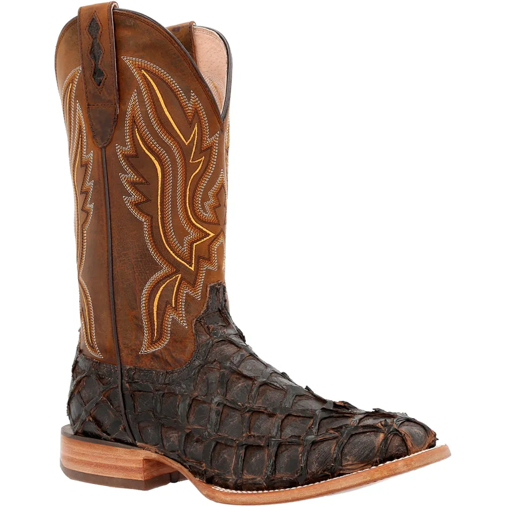 Premium Exotics Pirarucu Square Toe Cowboy Boots