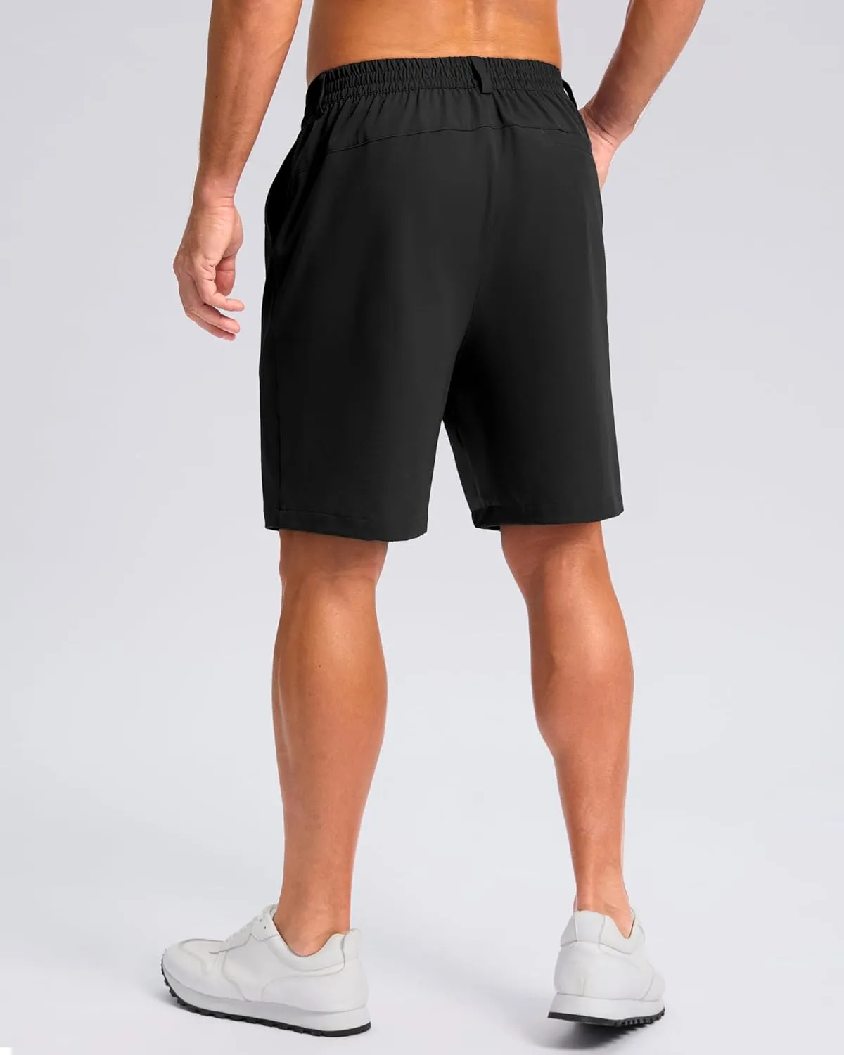 Pudolla Men's Casual Shorts 7"/9" Lightweight Golf Shorts with 3 Pockets Stretch Quick Dry Comfy Work Shorts