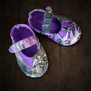 Purple Camo Baby Slip-ons