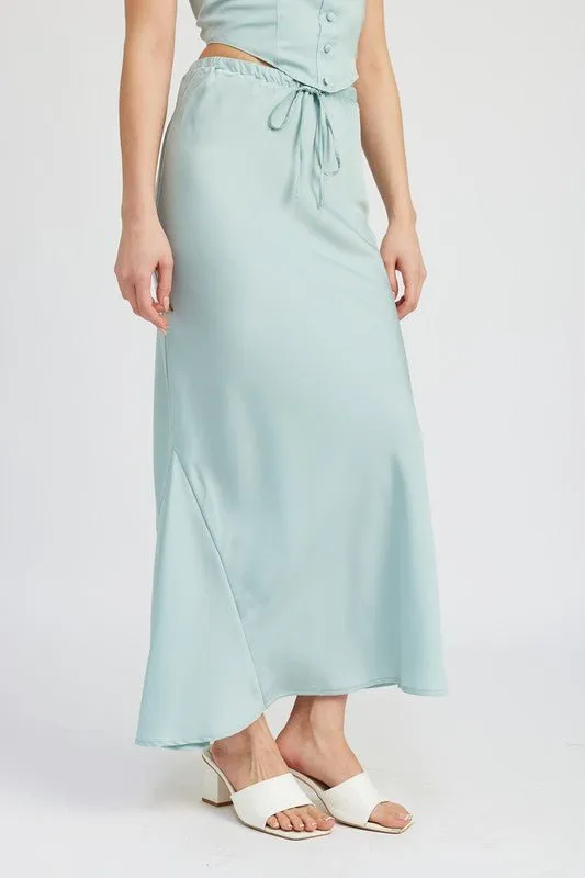 Satin Midi Skirt