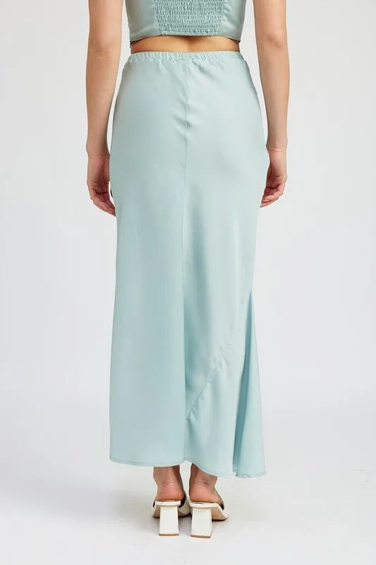 Satin Midi Skirt