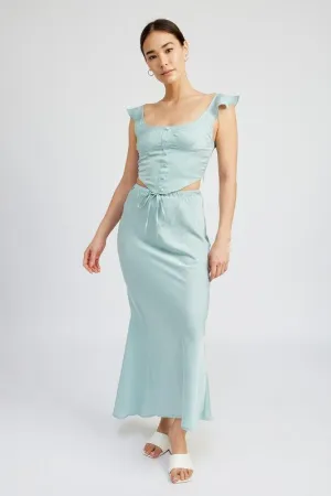 Satin Midi Skirt