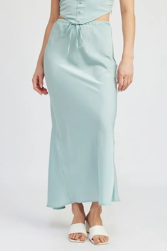 Satin Midi Skirt