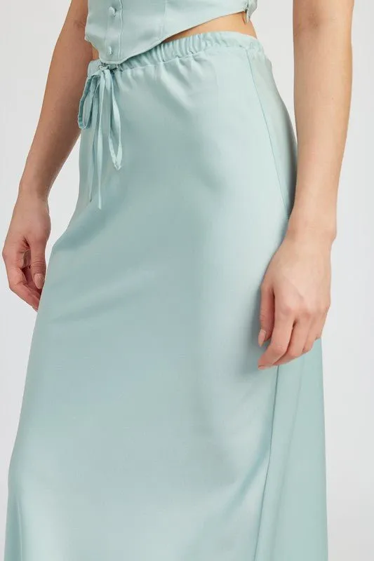 Satin Midi Skirt