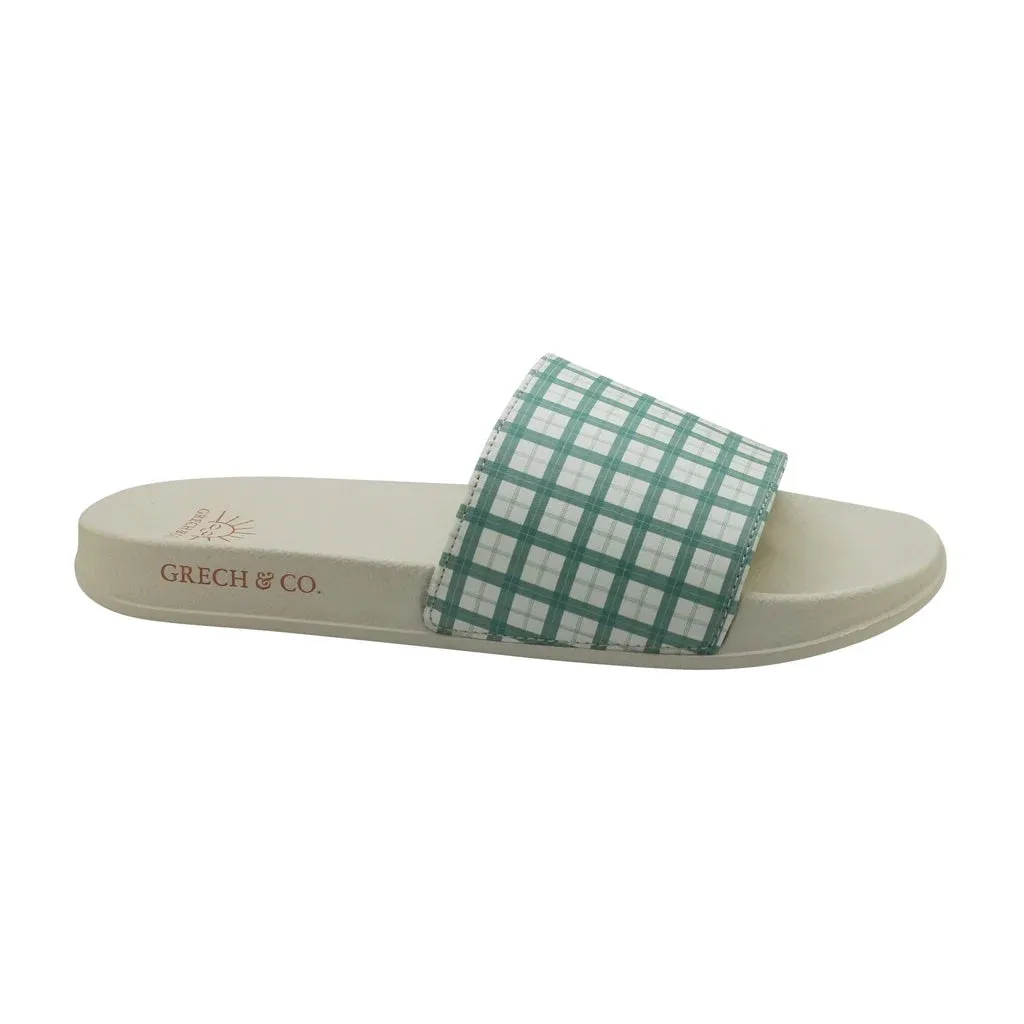 Slide Sandal, Fern Plaid