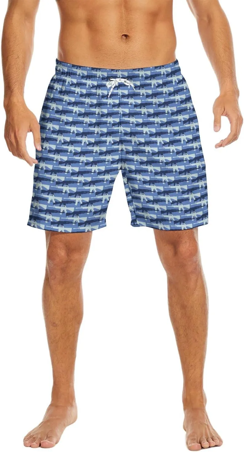 Socira Men's Swim Trunks with Compression Liner, Quick Dry Mens 2 in 1 Swimming Trunks Men Beach Bathing Suits Swimsuit