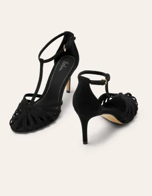Tess Cage Heel Sandals-Black