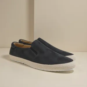 The Savile Silk Suede Slip-Ons