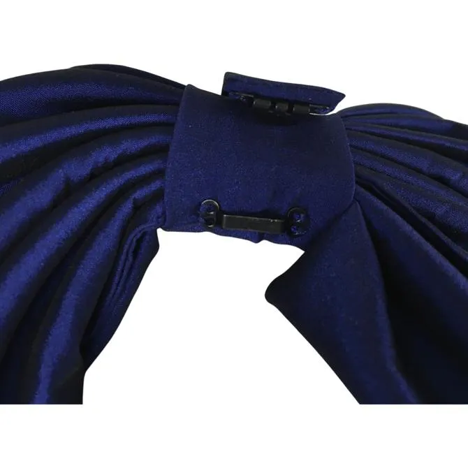 Veronica Beard Women's Armond Taffeta One-Shoulder Top Elegant Bow Ruched Body Blue Sz 2