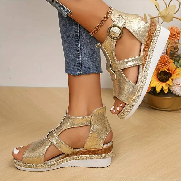 Women's Espadrille Platform Wedge Sandals 82173028C