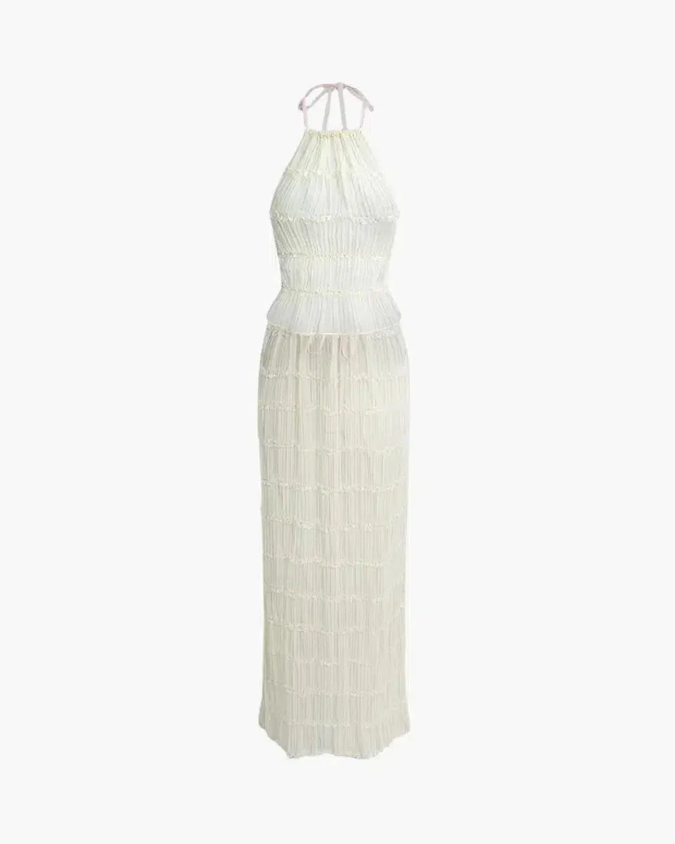 Zelisse – Lace-up accents – Maxi set